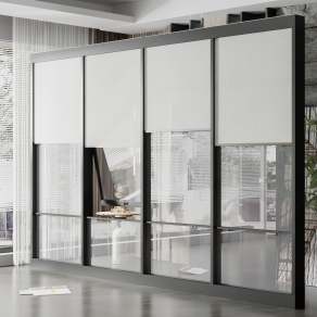 现代办公室落地窗3D模型下载